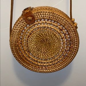 Handwoven Cross-body Basket Purse